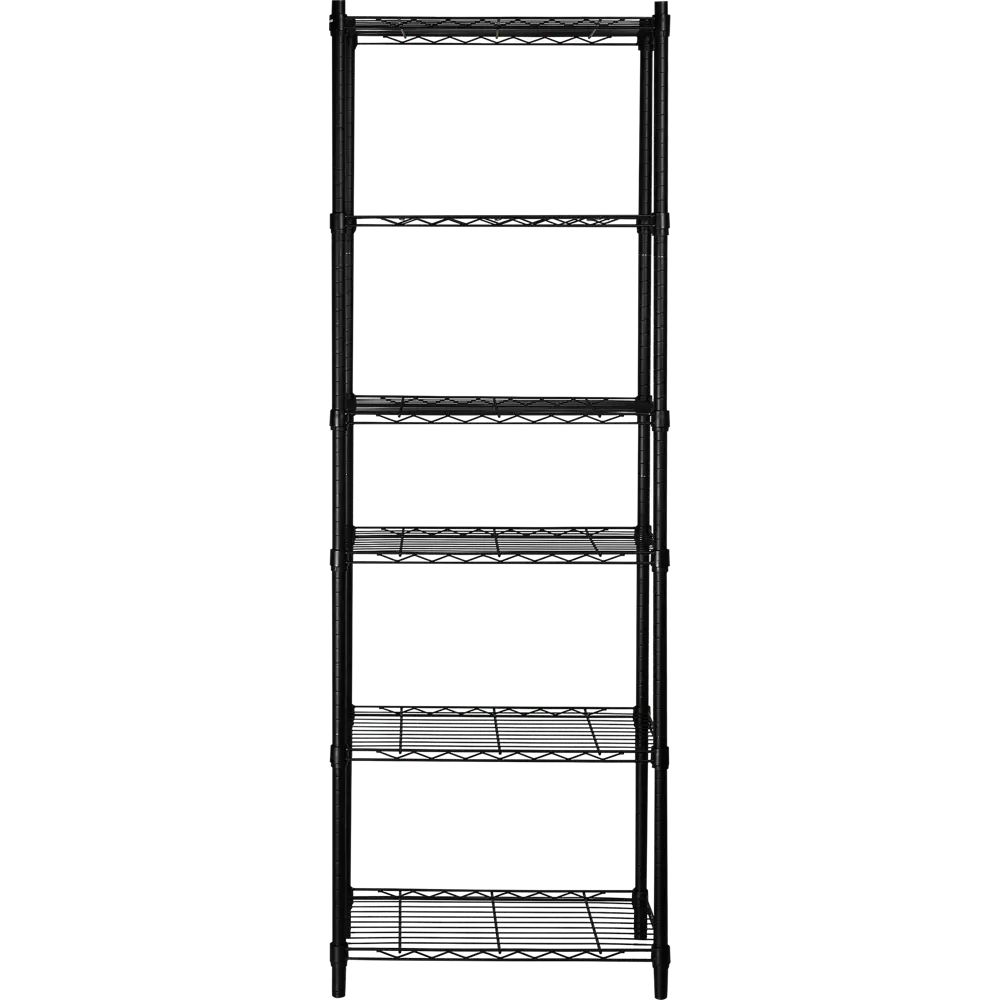 Стеллаж металлический, 35х180х60 см, цвет Черный, 6 полок, полезный