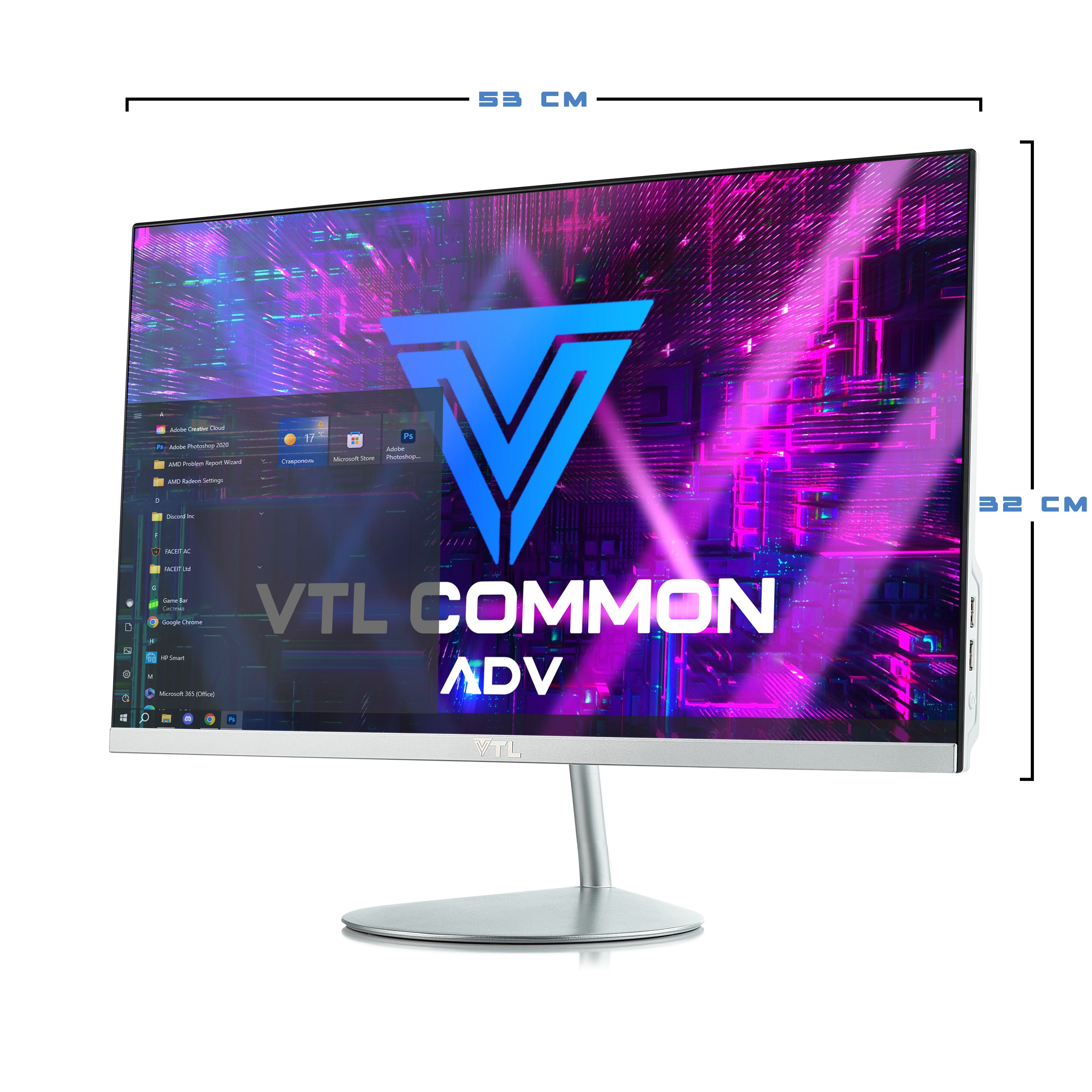 VTL 24" Моноблок Common ADV (Intel Core i5-3470, RAM 16 ГБ, SSD 250 ГБ, Intel HD Graphics, Windows 10 Pro), белый, Русская раскладка