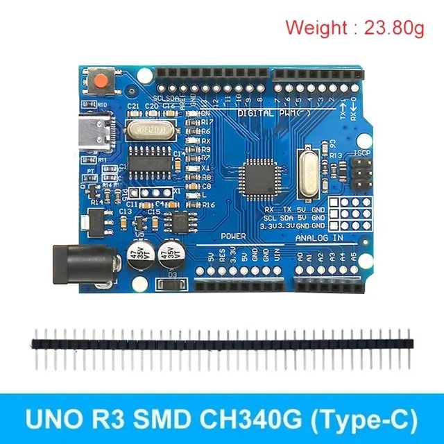 Микрокомпьютер Arduino Uno R3 Atmega 328P-AU+CH340G Type-C