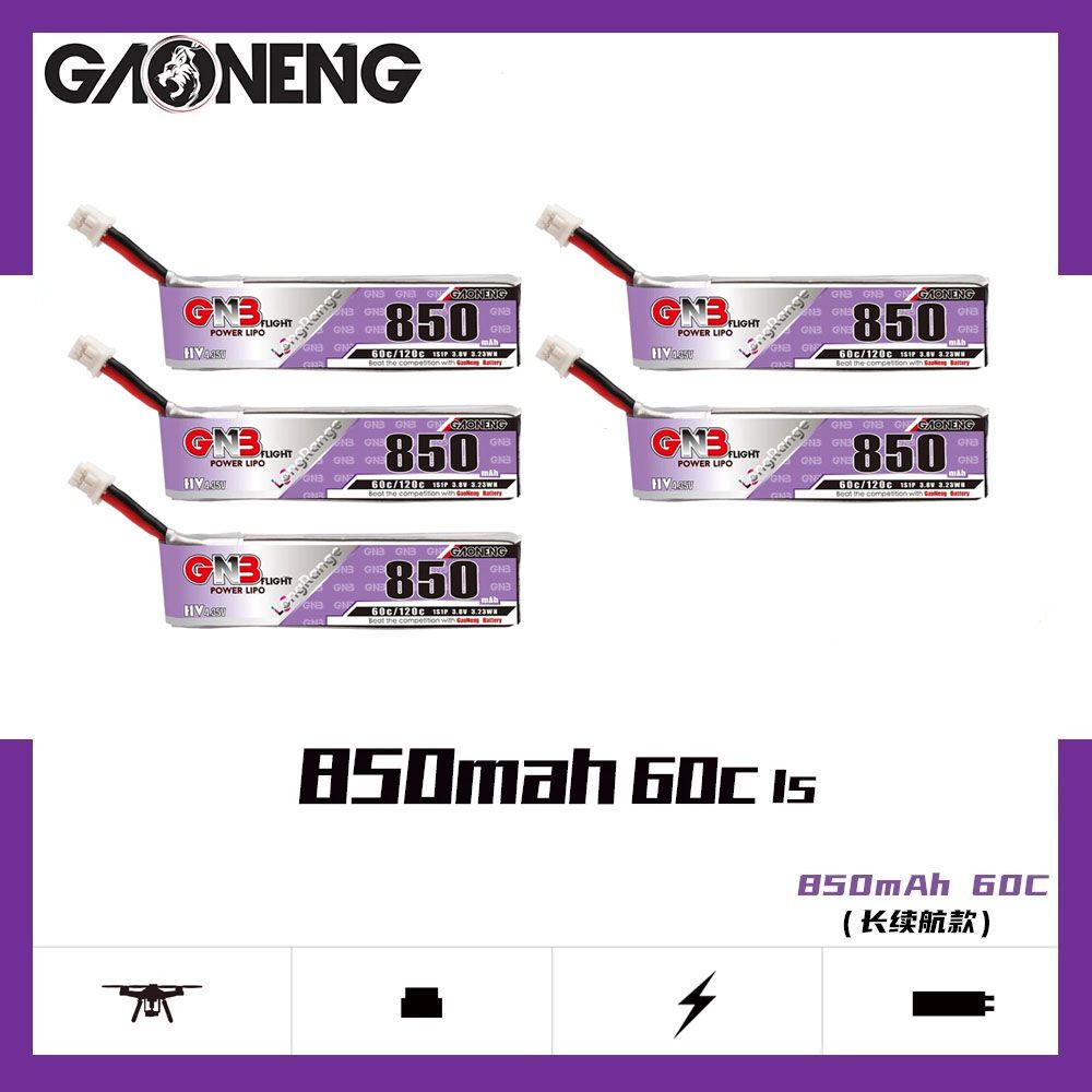 GAONENG GNB 1S 850 мАч 3,8 В 60C высоковольтная литиевая батарея длительного действия