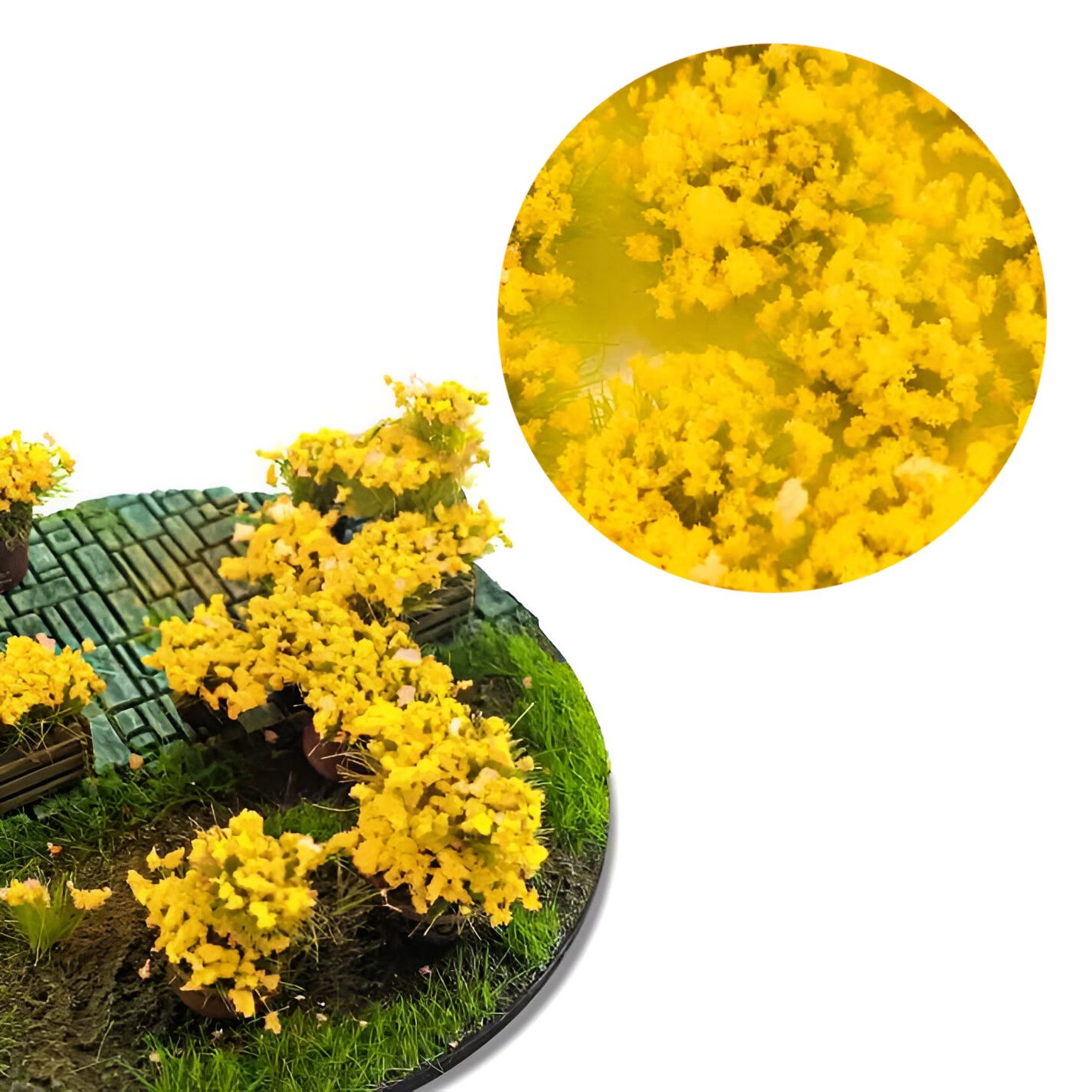 Green Stuff World: Пучки цветов для макетов и диорам Blossom Tufts 6 mm - Yellow