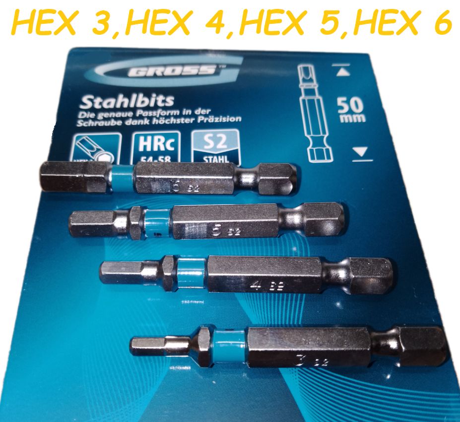 НаборбитGrossHEX3,4,5,6подшестигранник