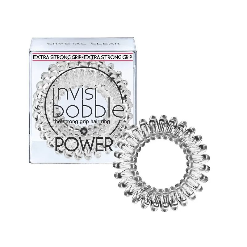 Invisibobble Power Crystal Clear Резинки для волос Аксессуары 3 шт