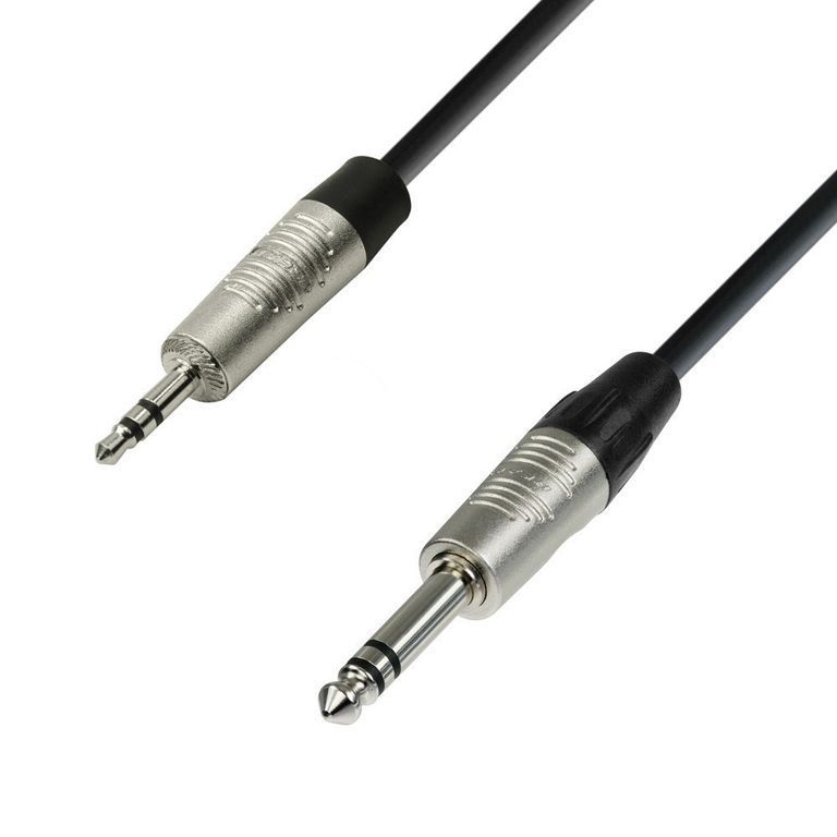 Кабель аудио, балансный, REAN TRS (jack) stereo 3.5 mm - TRS (jack) stereo 6.3 mm, 1,5 м