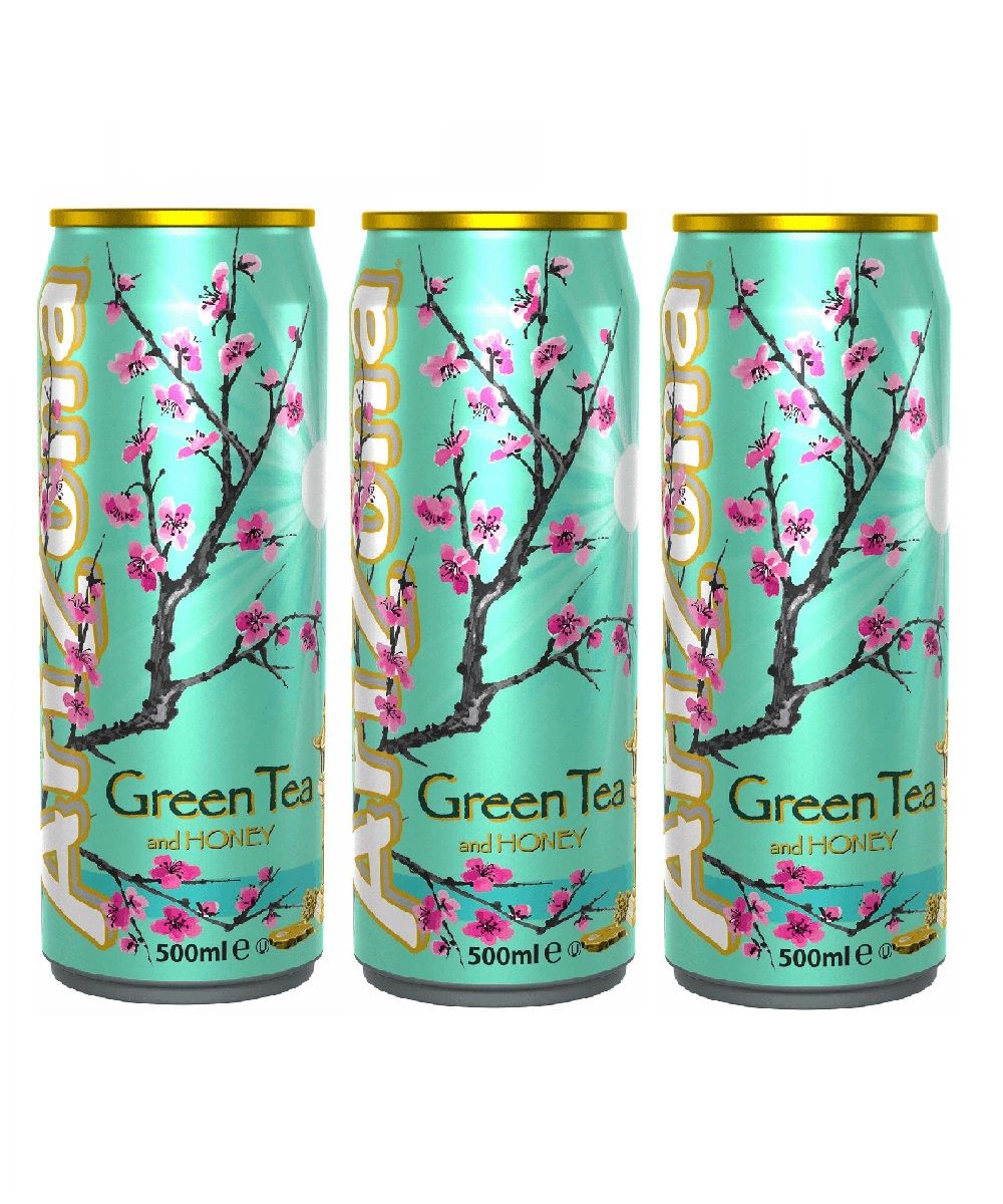 Чай зеленый с мёдом Arizona Green Tea and Honey, 500 мл х 3 шт