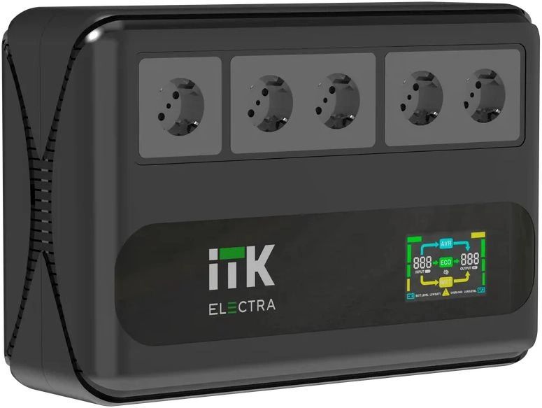 Источник бесперебойного питания ITK Electra ELT5-600VA-1-001 360Вт 600ВА черный