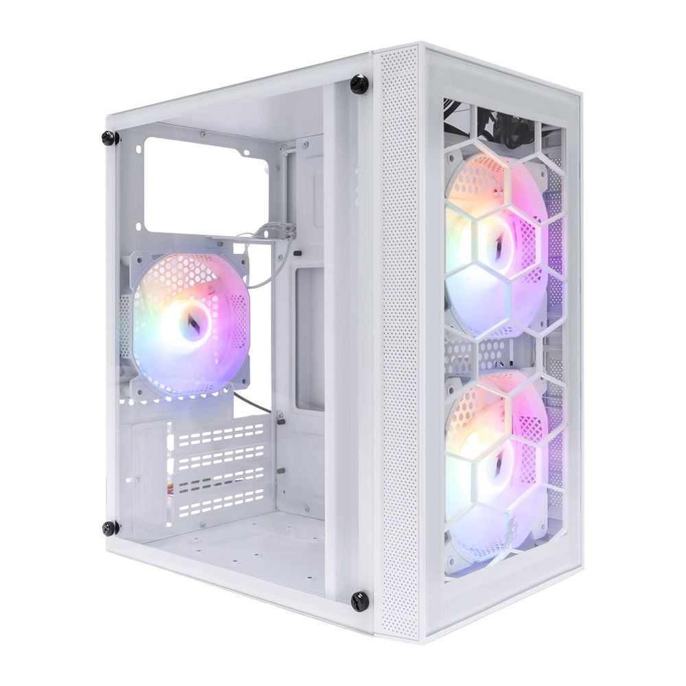 Корпус1STPLAYERFIREBASEX1WhitemATX3x120mmLEDfans/X1-WH-3F1-W