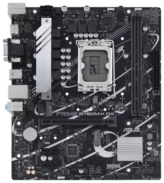 МатеринскаяплатаASUSPRIMEB760M-KD4,LGA1700,B760,2*DDR4,4*SATA