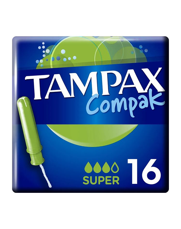 Тампоны с аппликатором Tampax Compak Super, 16 шт, 1 уп