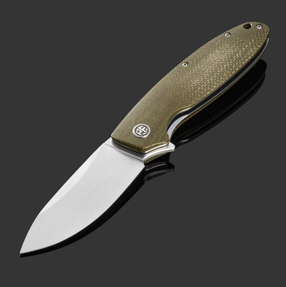 СкладнойножPetrifiedFishTerraPFB01(PFB01KAW),стальD2,рукоятьGreenMicarta