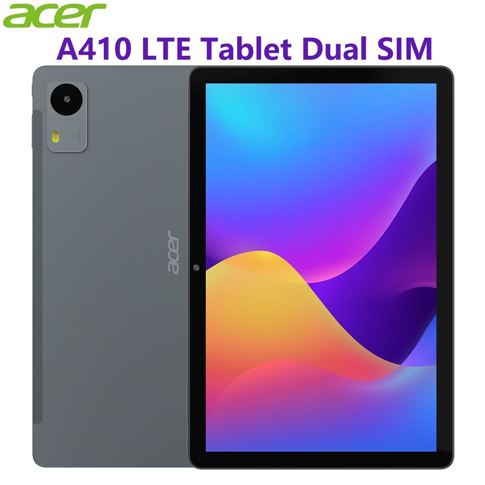 AcerПланшетTabletLTEA410DualSIM4GглобальнаяпрошивкаGooglePlayирусский,10.1"4ГБ/128ГБ,темно-серый