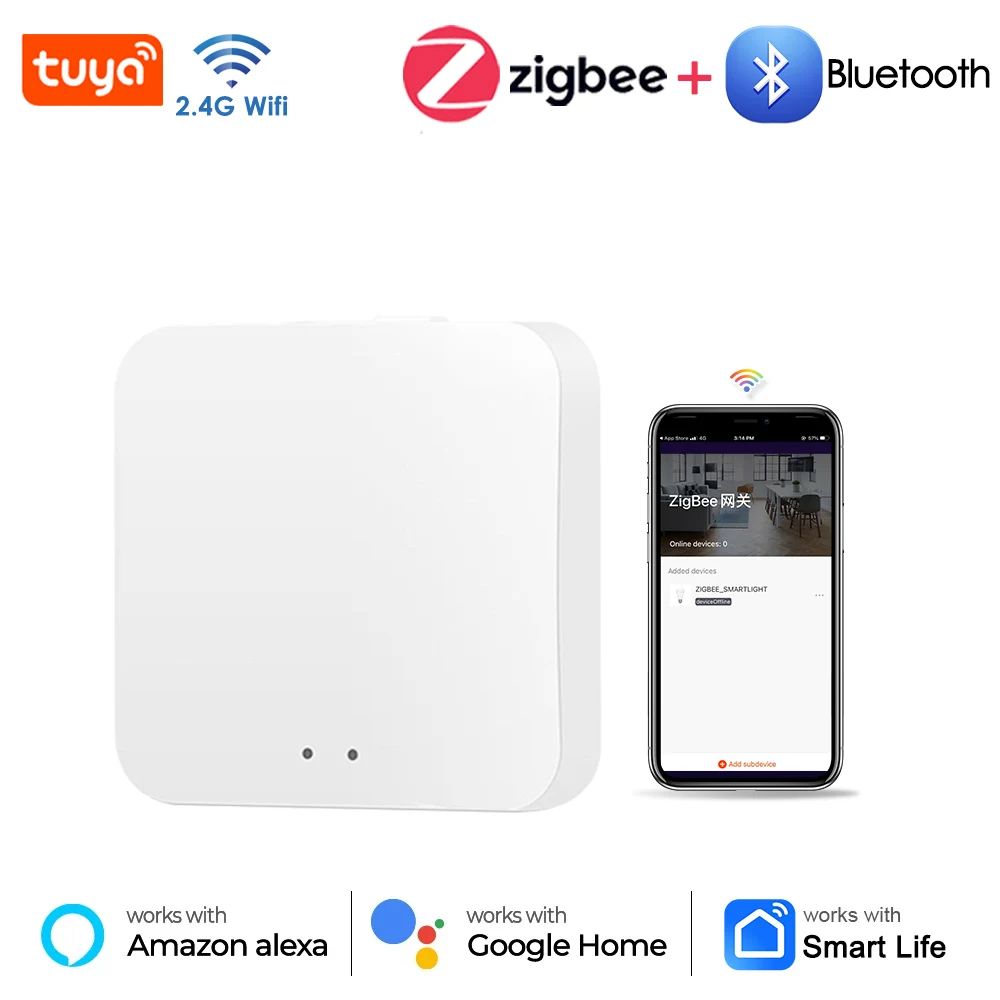 УмныйшлюзZigbee,ZigBee3.0+BLE5.0,хабснесколькимимоделями,TuyaSmartlfie,умныйдом