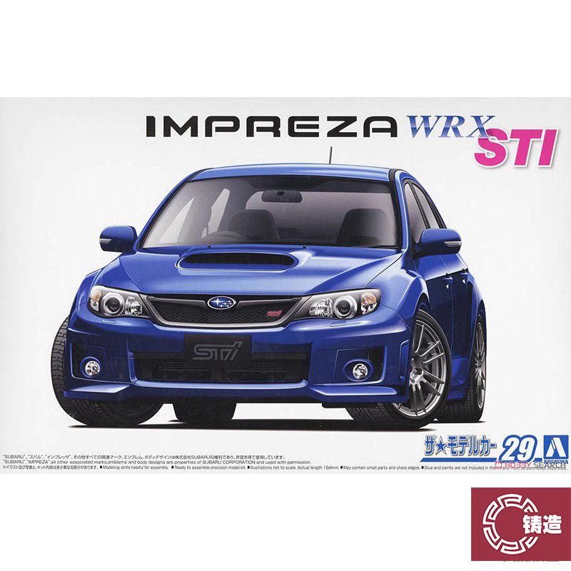 Сборная модель Машинка Aoshima#29 1/24 Subaru GRB Impreza WRX STI 2010 car model kit