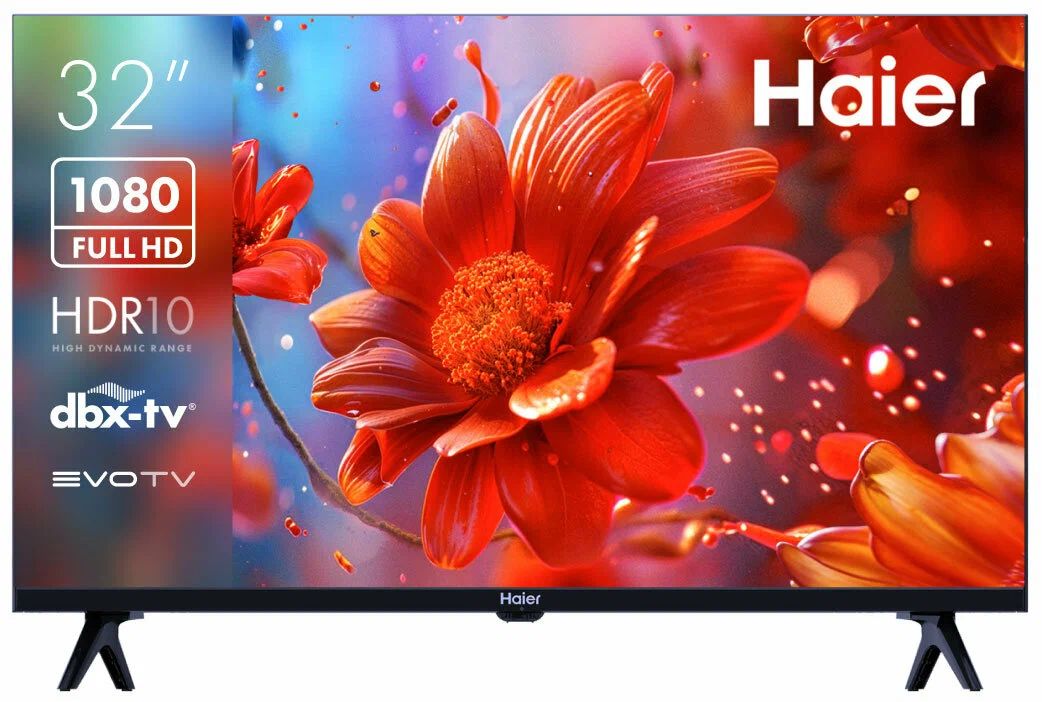 HaierТелевизорSmarttvs232"FullHD,черный