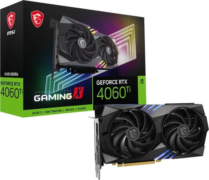 MSI Видеокарта GeForce RTX 4060 Ti GeForce RTX 4060 Ti GAMING 16G 16 ГБ (GeForce RTX 4060 Ti GAMING 16G)