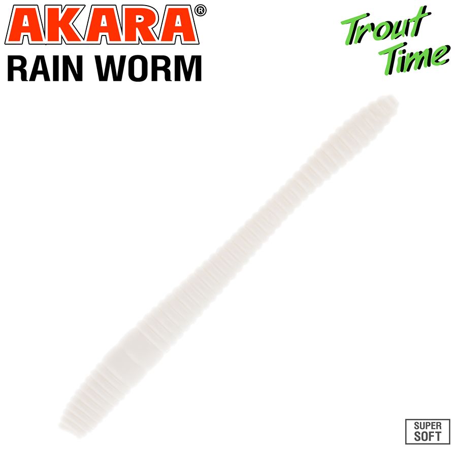 Силиконовая приманка Akara Trout Time Rain-Worm 2.5 Shrimp 02T (10 шт.)