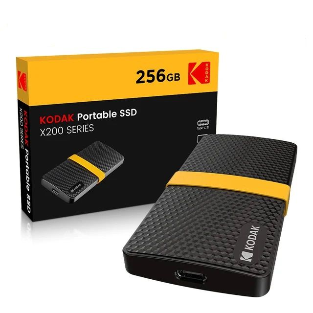 ВнешнийпортативныйSSDнакопительKODAKX200256ГБUSB3.1