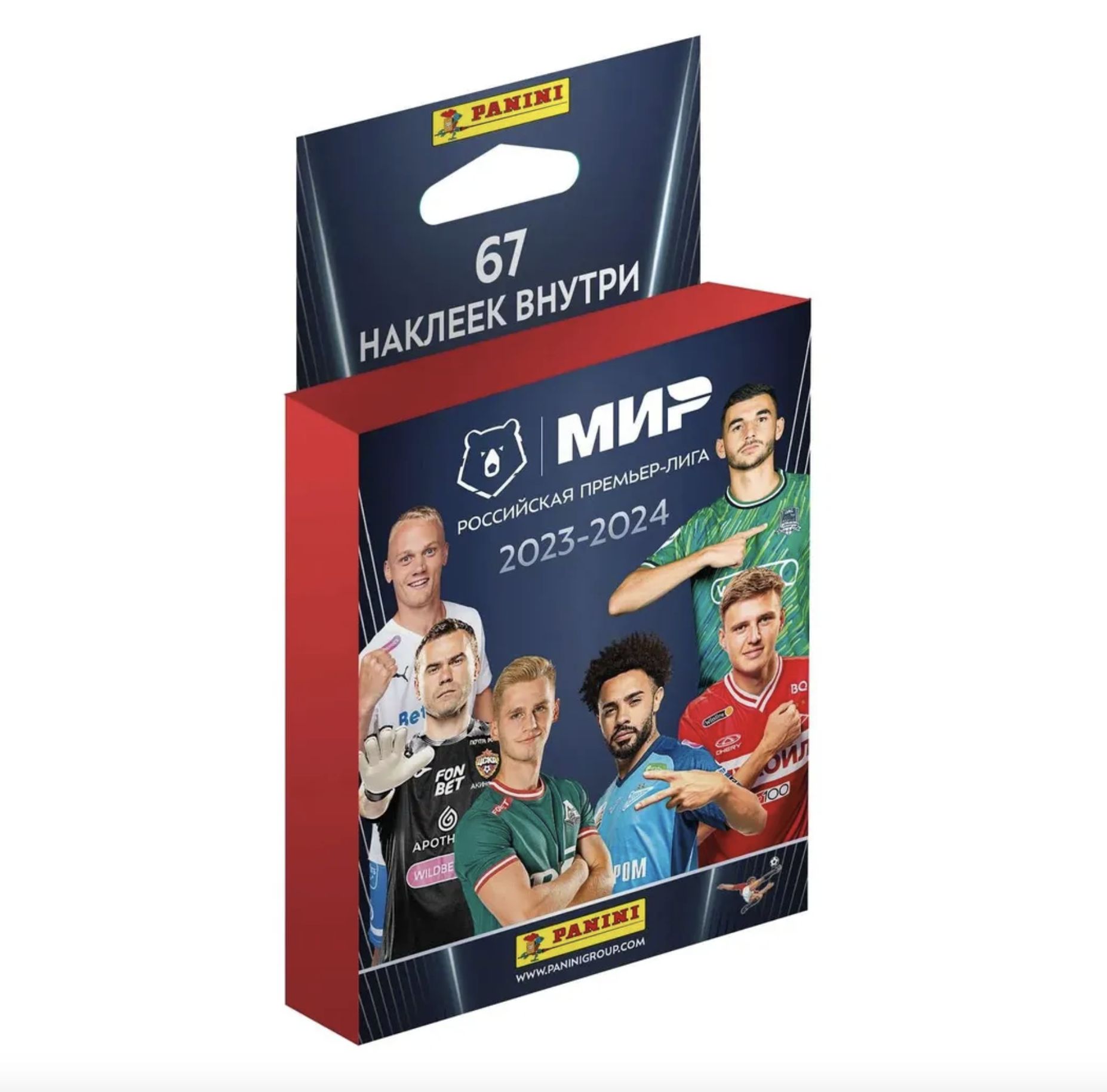 Мега блистер РПЛ 2023-2024 Panini (13 пакетиков+2 спец наклейки)