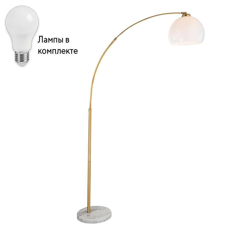 Торшер с лампочкой Arte lamp A5822PN-1PB+Lamps