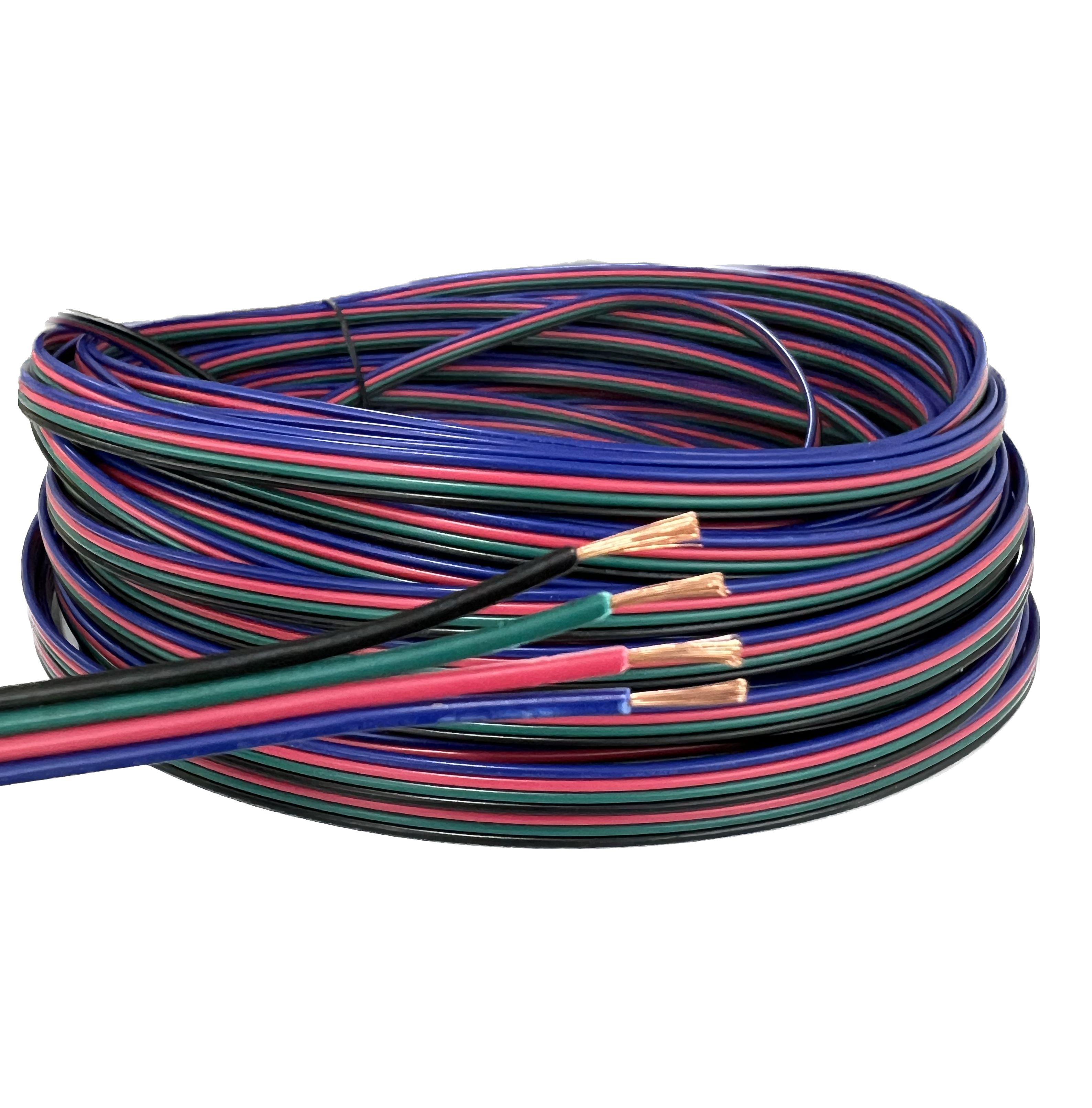 Провод 4х0,5 мм (20 awg), для светодиодных лент RGB, 1 метр