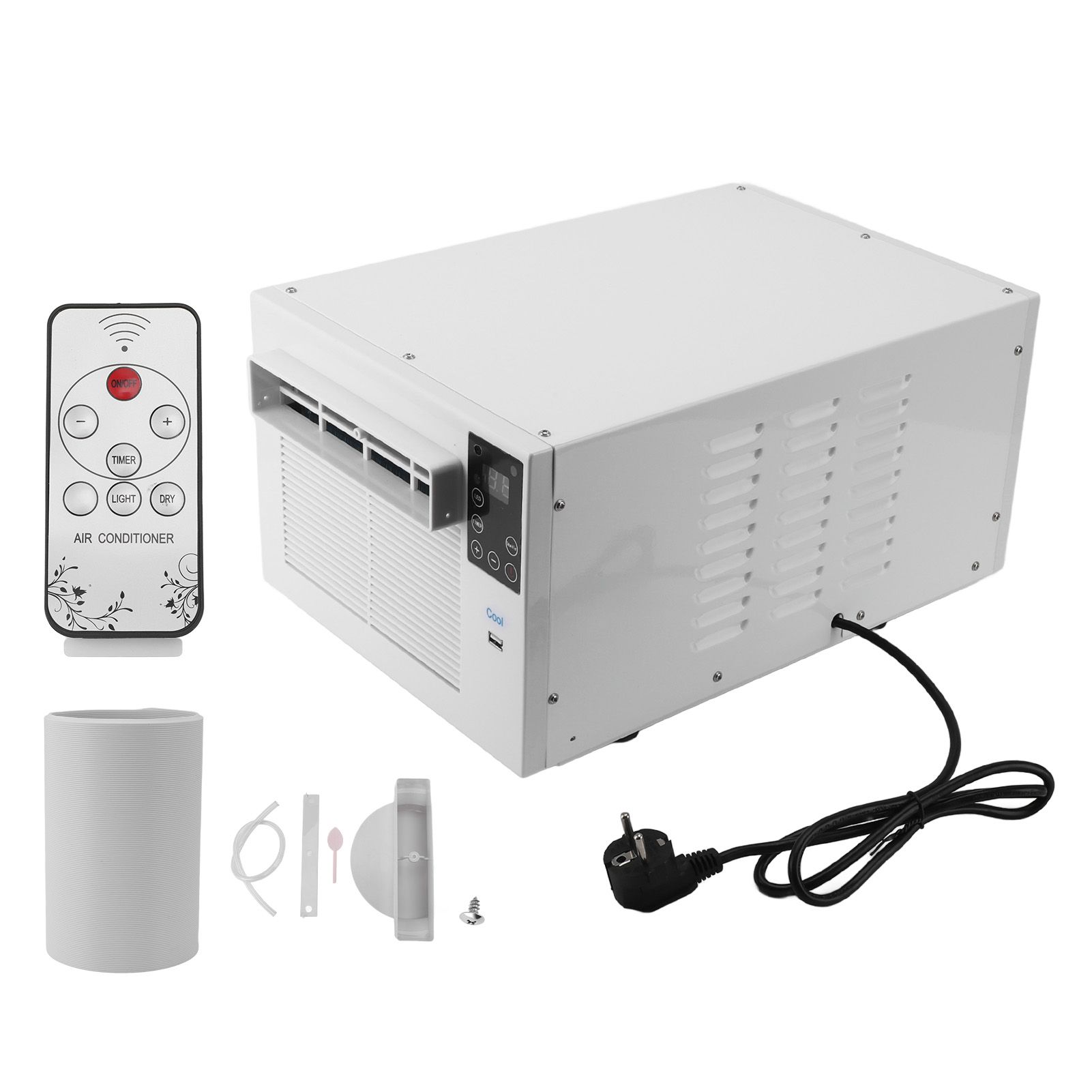 Портативный кондиционер 1900BTU 280 Вт, мини-мобильный кондиционер с дистанционным управлением для дома, общежития, офиса, кемпинга, места для домашних животных, вилка европейского стандарта, 220 В