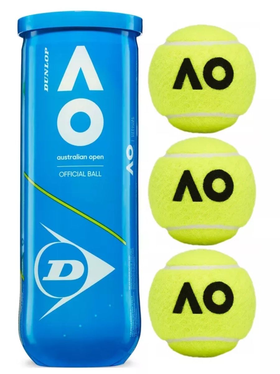 Теннисные мячи Dunlop Australian Open (3 мяча в банке)