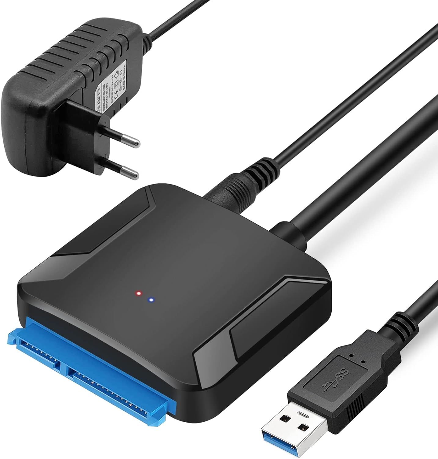 Переходникдляжесткогодиска,кабельадаптерSATA-USB3.0дляHDD3,5"2,5"SSDсблокомпитания,USBSATA