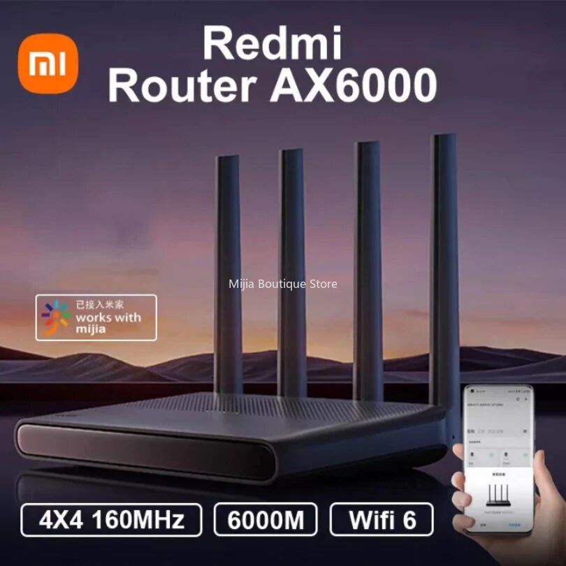 РоутерXiaomiRedmiAX6000Wi-Fi,CN