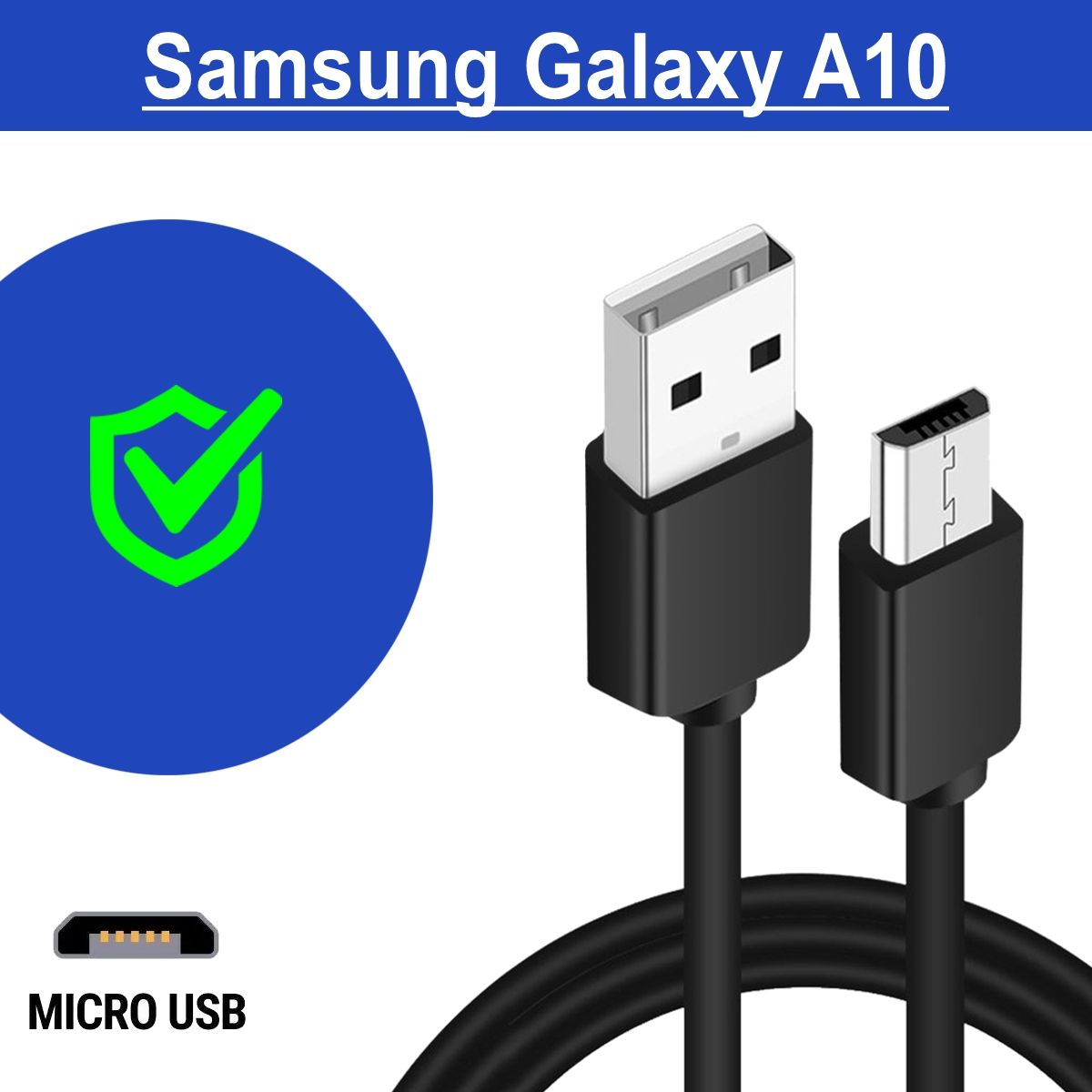 Кабель Micro USB для Зарядки Телефона Samsung Galaxy A10