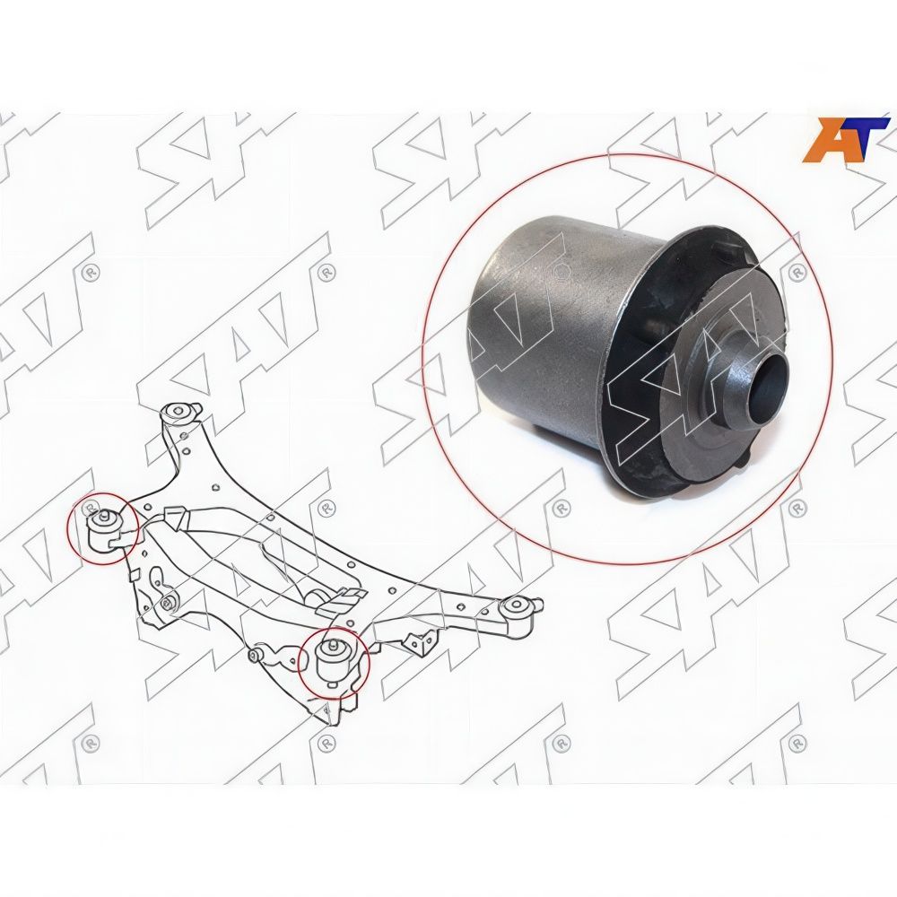 СайлентблокзаднейбалкидляНиссанЖук10-,AD,Эксперт06-,Серена05-NissanJukeExpertSerenaSATST-55400-1KD0A-B1