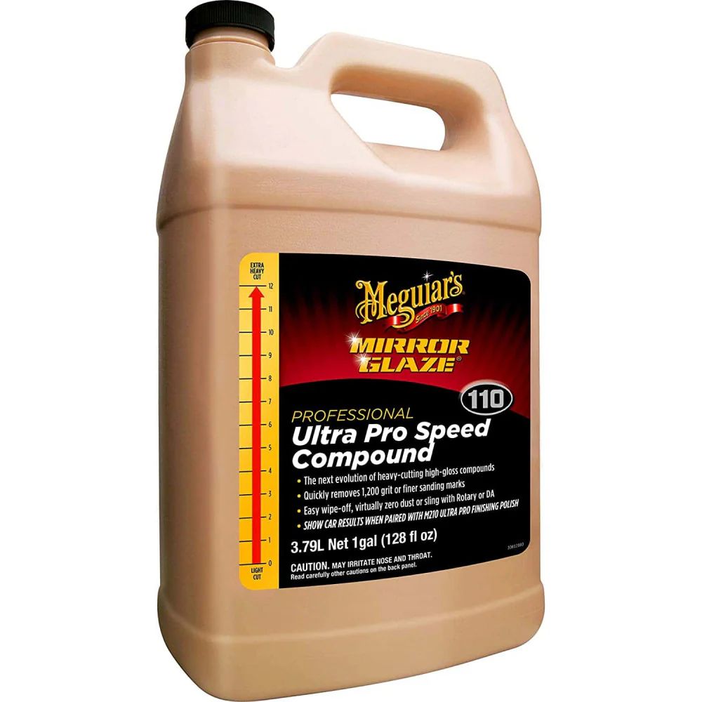 Meguiar's Cutting Compound Ultra Pro Speed 110 Полировальная абразивная режущая паста, 3,8л.