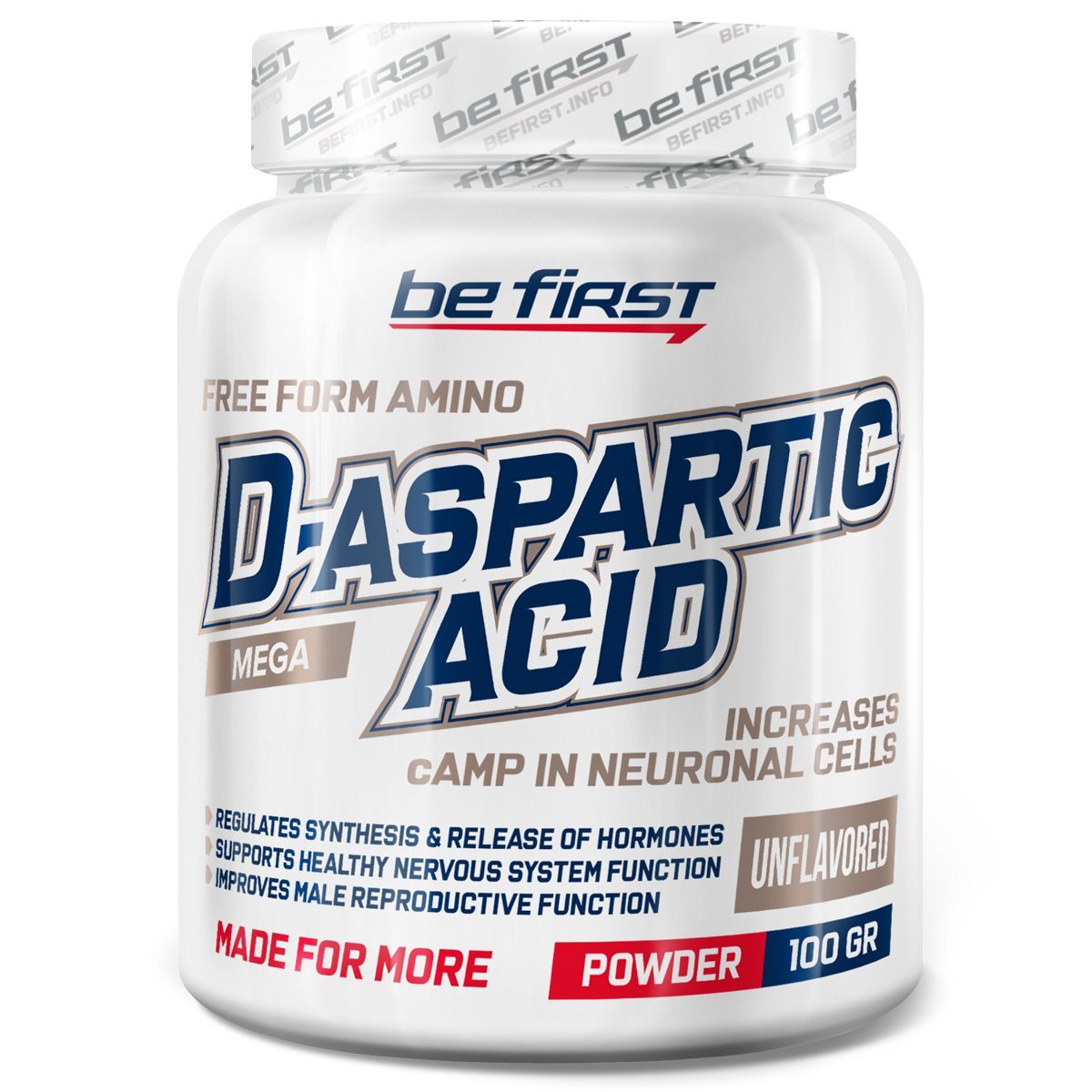 Д-аспарагиновая кислота Мега Be First D-Aspartic Acid Mega Powder 100 гр, без вкуса