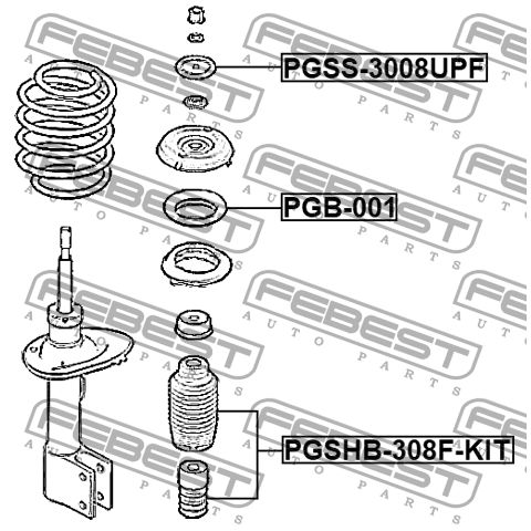 Подшипник опоры амортизатора PGB-001 FEBEST PGB-001
