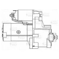 Стартер для а/м Hyundai H-1 00-/Terracan 01-/Mitsubishi Pajero II 90- 2.5TDi 2,2кВт LSt 0815 STARTVOLT LSt0815