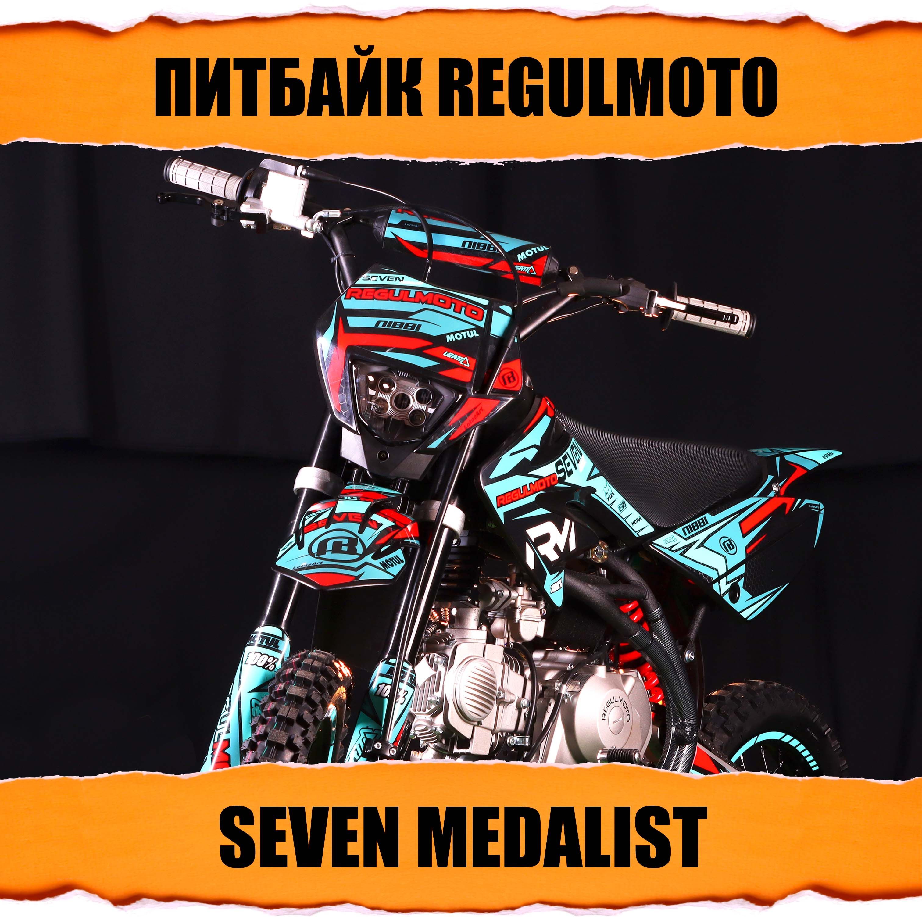 Питбайк Regulmoto SEVEN MEDALIST 140 см3 17/14 (Черный/синий)