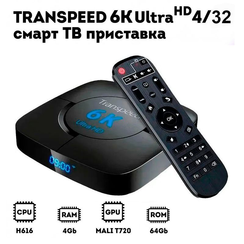 АндроидприставкаSmartTVприставка6K4G/32Gb