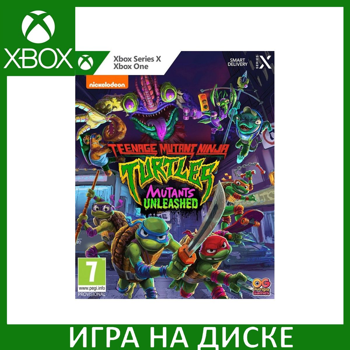 Игра TMNT Teenage Mutant Ninja Turtles Черепашки Ниндзя Mutants Unleashed Xbox One, Series X Диск на Xbox