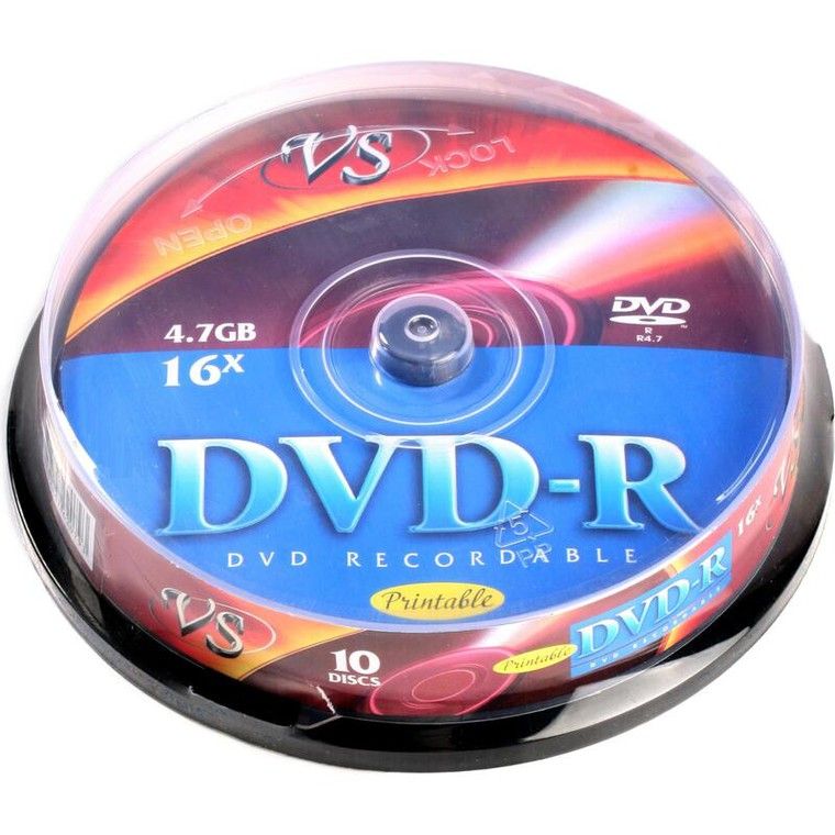 VS Диск для записи DVD+R, 10 шт