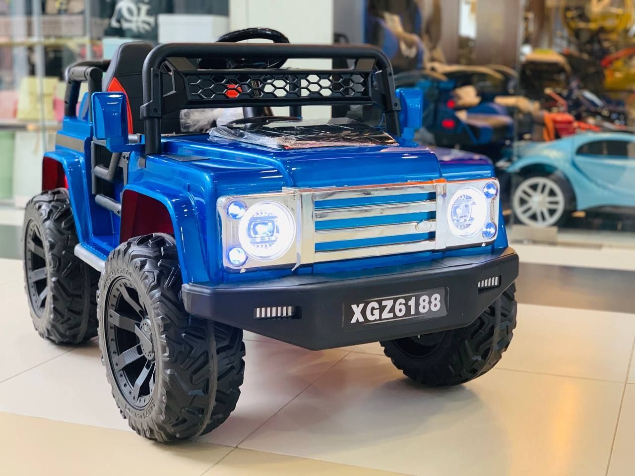 Электромобиль детский багги XGZ6188 синий полный привод 4WD