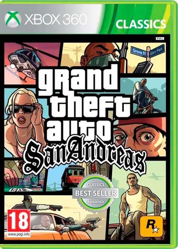 Игра Grand Theft Auto (GTA): San Andreas (XBox 360, Английская версия)