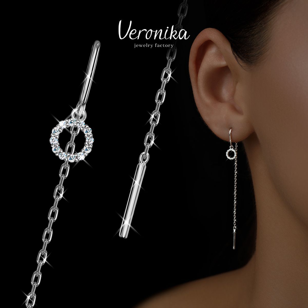 Серьгиженскиесеребро925пробыVeronikajewelryfactory