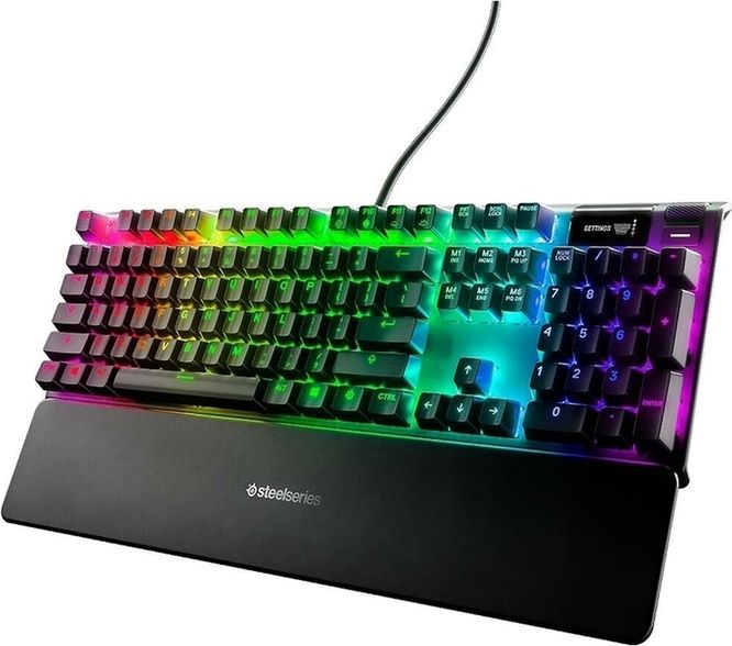 SteelSeries Игровая клавиатура проводная Apex 7, (SteelSeries QX2 Brown), Русская раскладка, черный