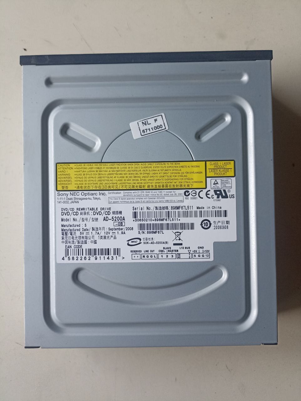 DVD привод IDE Nec Optiarc AD-5200A. Товар уцененный