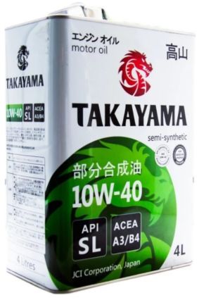 TAKAYAMA 10W-40 Масло моторное, Полусинтетическое, 4 л