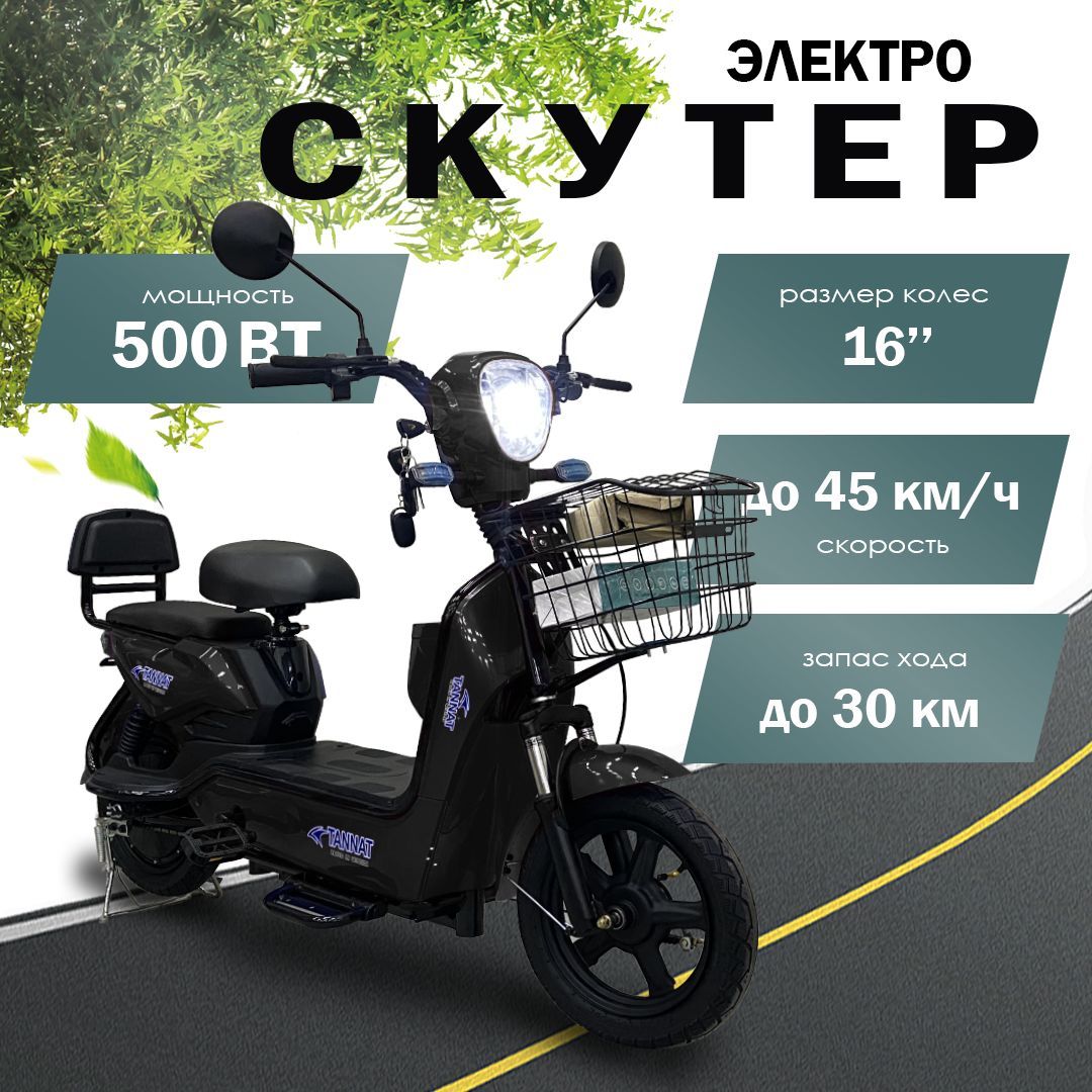 Электроскутер SK8 Tannat черный 450W