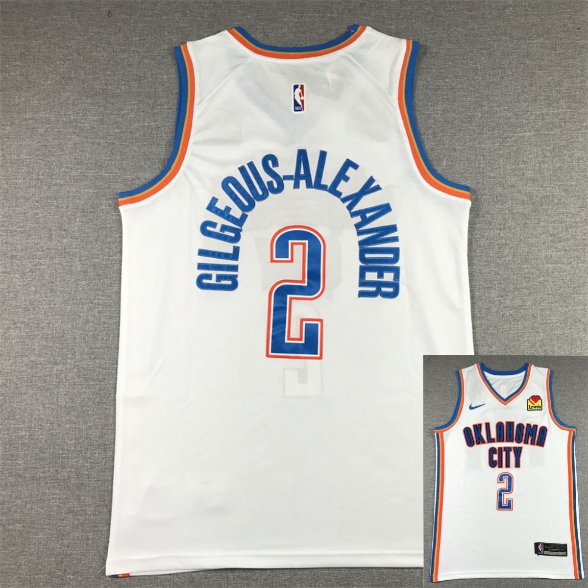 Форма баскетбольная NBA Jerseys Shai Gilgeous-Alexander Oklahoma City Thunder Баскетбольный жилет спортивная рубашка