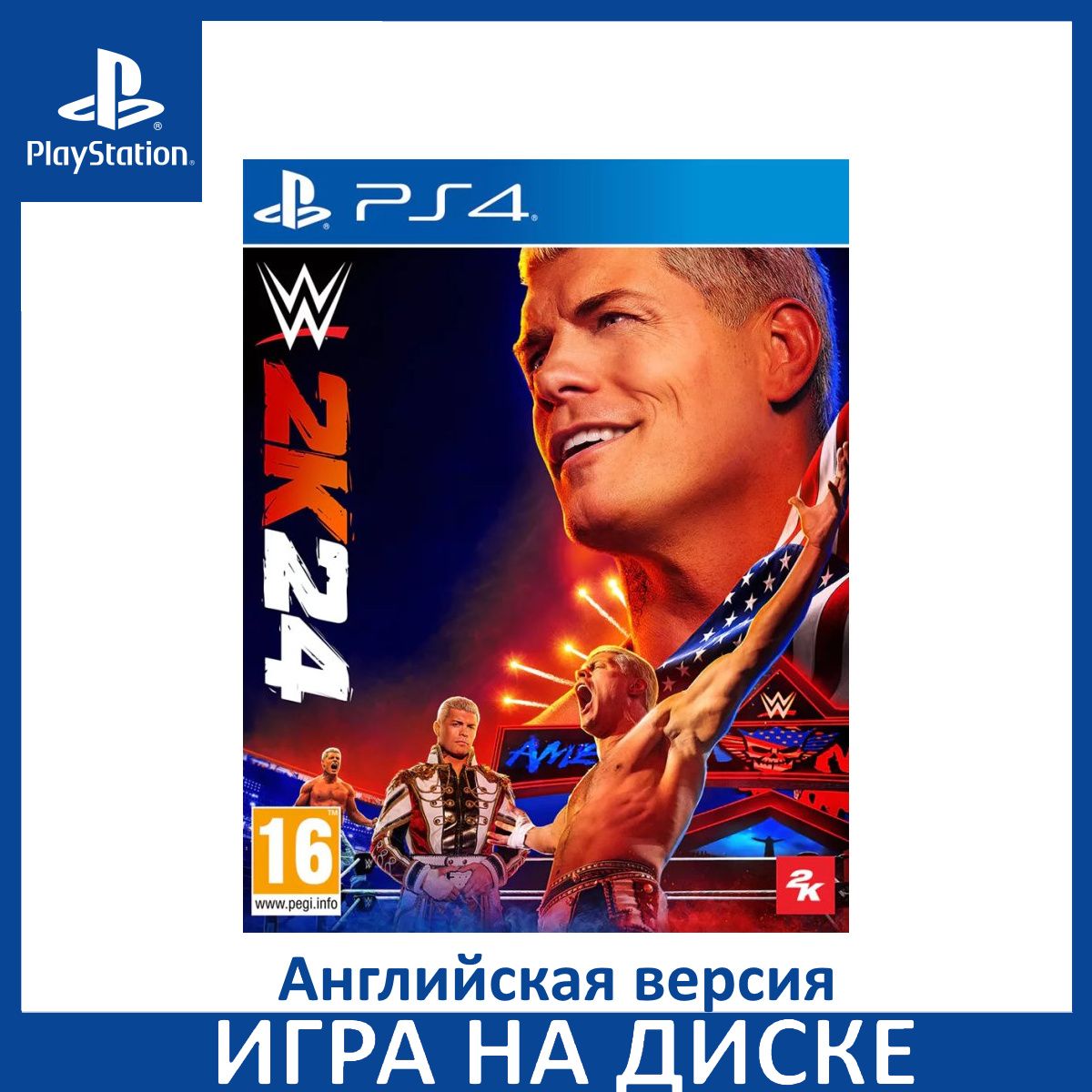 Игра WWE 2K24 PS4, PS5 Диск на PlayStation 4 и PlayStation 5 Английская версия