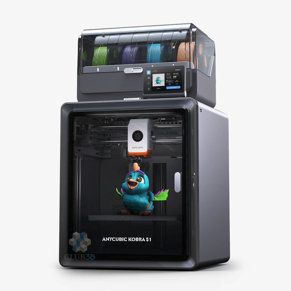 ЦветнойПолимерныйЗакрытый3D-ПринтерAnycubicKobraS1COMBO2025(ME-FFF-FDM)(Набордлясборки)