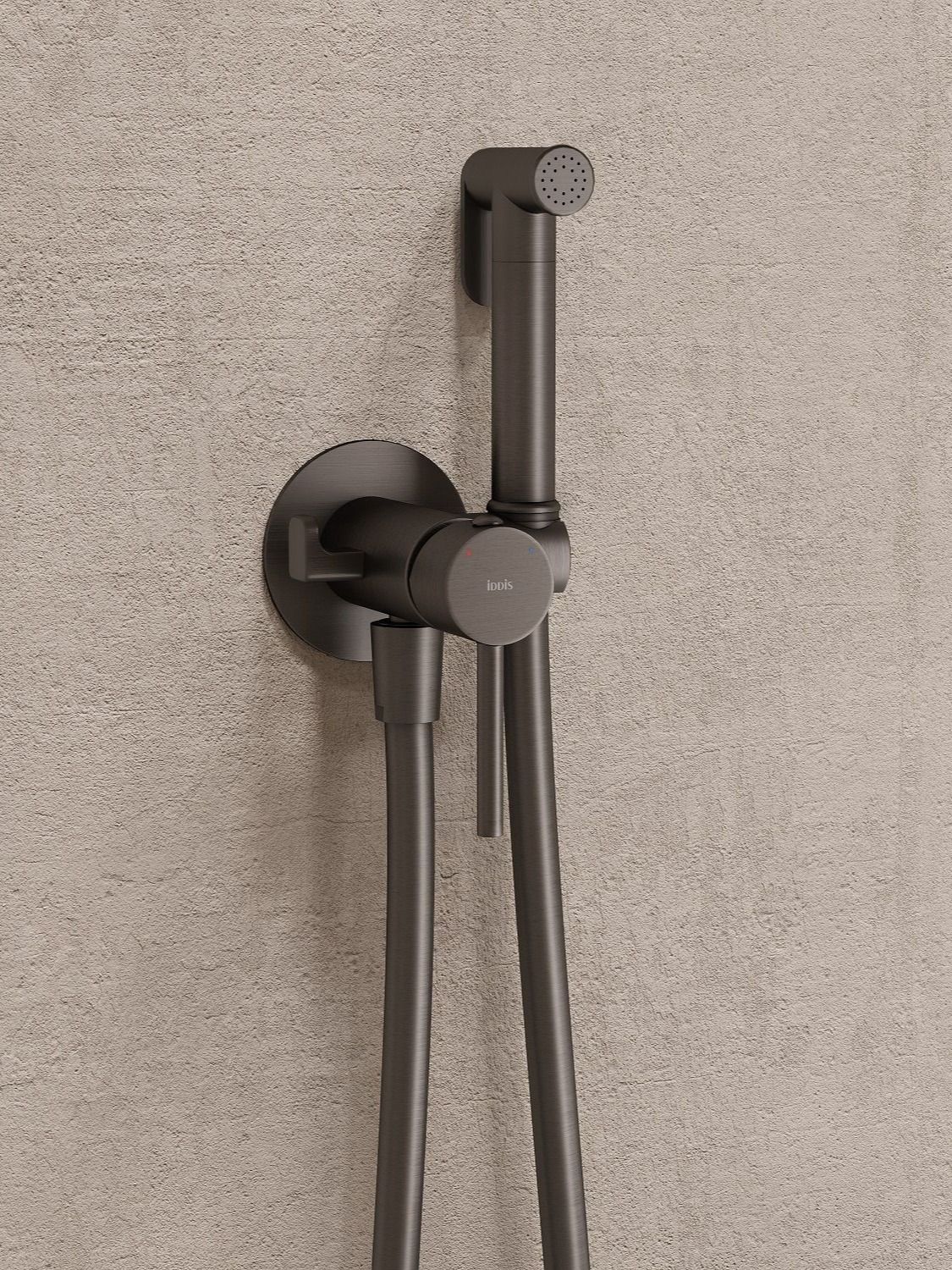 Фото товара на маркетплейсе ozon Гигиенический душ со смесителем, матовый графит, IDDIS, Axes, 005GMR0i08