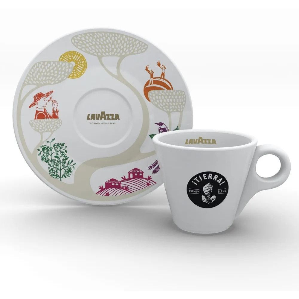 ЧашкасблюдцемLAVAZZATIERRA,эспрессо,60мл